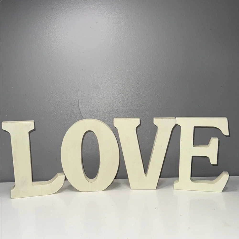 Source Unknown Cream LOVE Wall Decor